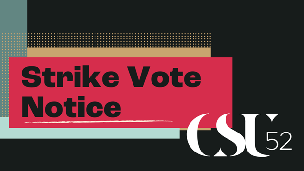 Strike Vote Notice banner